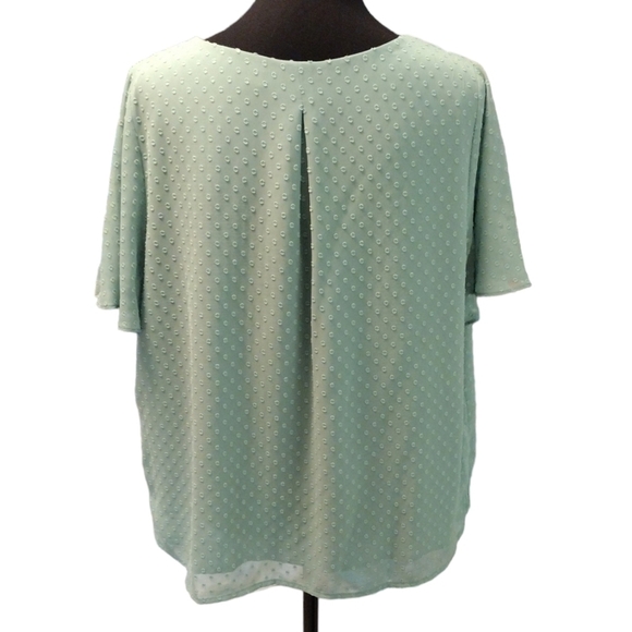 Evri Button Down Short Sleeve Blouse - Picture 3 of 7